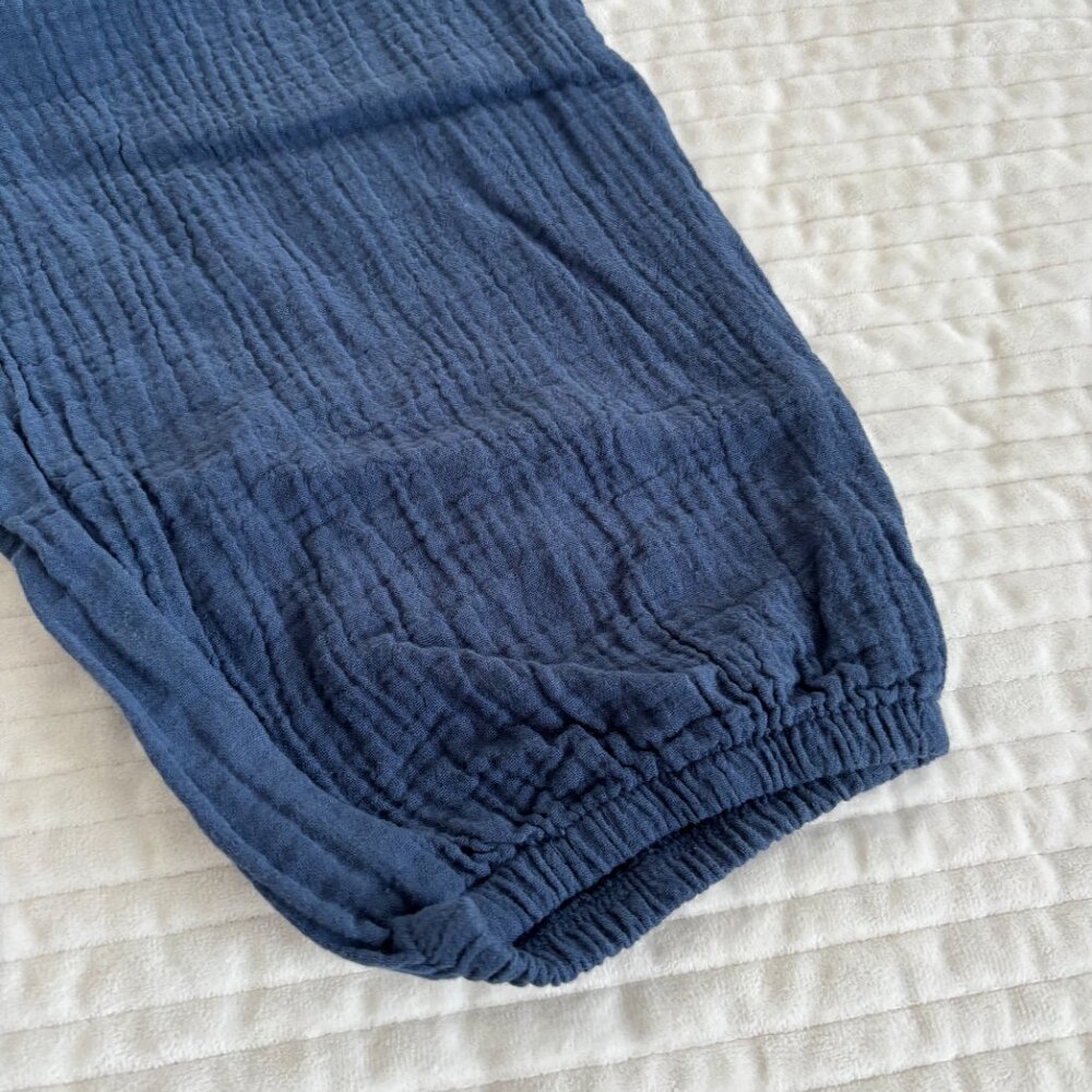 Bobi Blue Gauze Tie Strap Jumpsuit Small | NWT - Picture 3 of 7